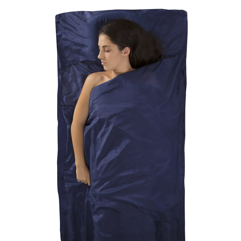 Sea To Summit Blended Silk & Cotton Travel Liner w/Pillow Insert - Navy Blue